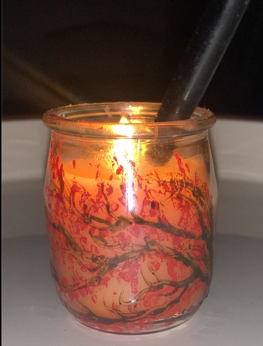 Vela aromatica de flor brilhante