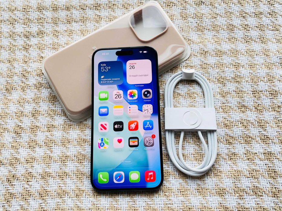 IPHONE 15 PRO MAX 1Tb АКБ 232ц Blue Titanium NEVERLOCK ( 00065)