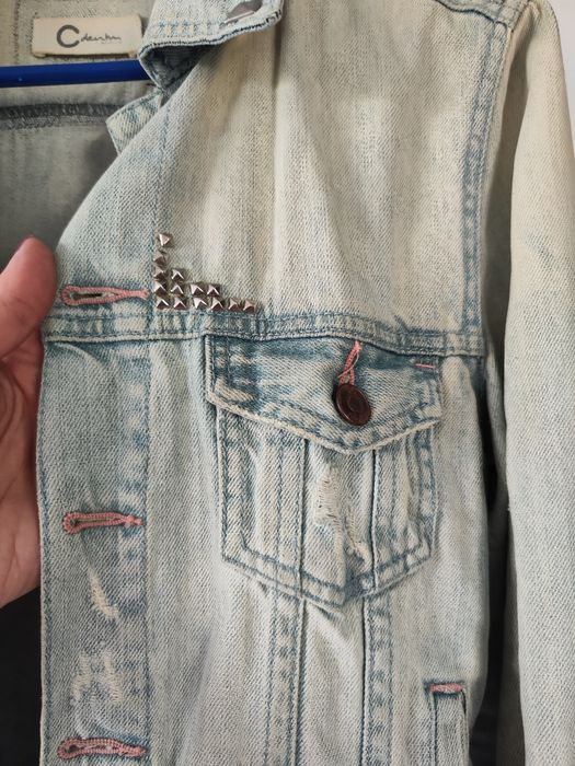 Katana kurtka jeansowa M 38 Cubus ćwieki custom