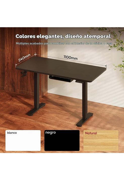 Mesa ajustável regulável Sanodesk preta (NOVA)