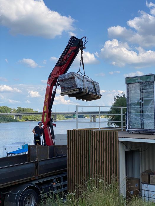 Transport hds , wynajem wózka widłowego big bag na gruz kontenery