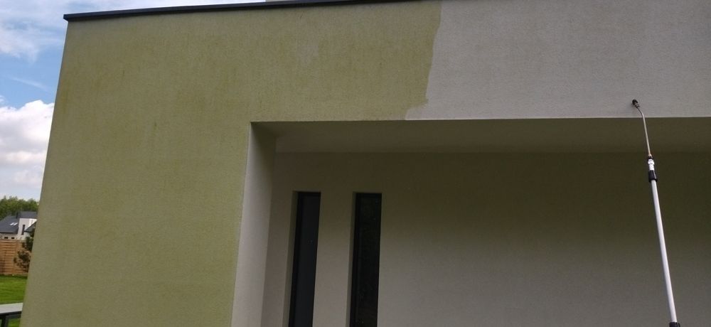 Mycie czyszczenie kostki brukowej elewacji ogrodzeń