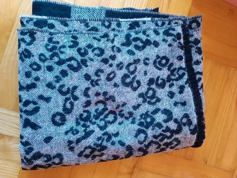 Szalik Mohito dwustronny panterka + paski