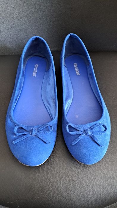 Baleriny niebieskie chabrowe 37