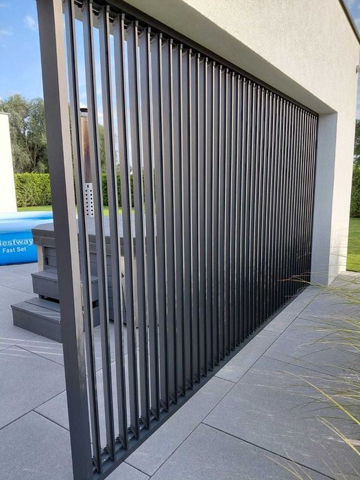 Ruchome deseczki system aluminiowy shuttersy zabudowa tarasu każdy RAL