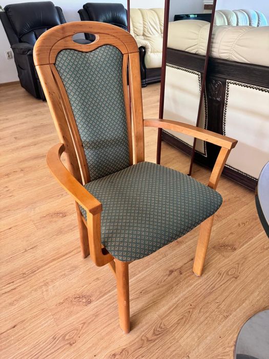 Komplet 6 eleganckich krzeseł do jadalni | drewniane, tapicerowane