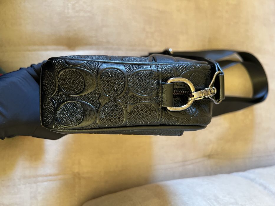 Чоловіча сумка Coach чорна через плече | стильна месенджер | нова