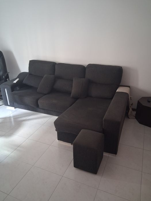 Sofá chaise longe 3 lugares