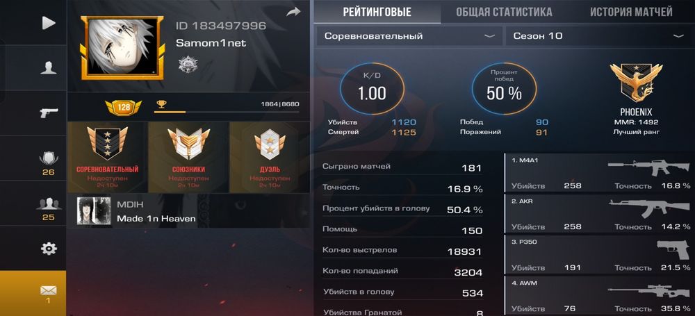 аккаунт стандофф