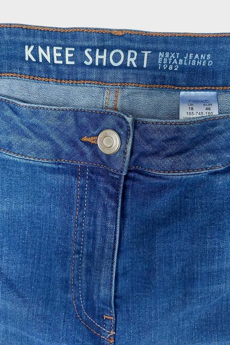 Bawełniane niebieskie spodenki jeansowe NEXT, R. 3XL