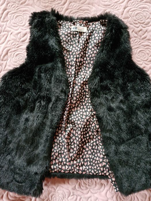 Kamizelka futerko H&M rozm.146