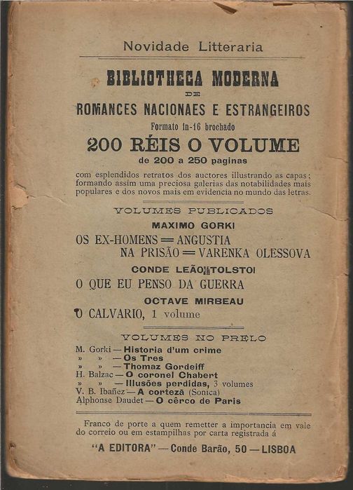 Luz e Vida – Volume I – Edição de 1907