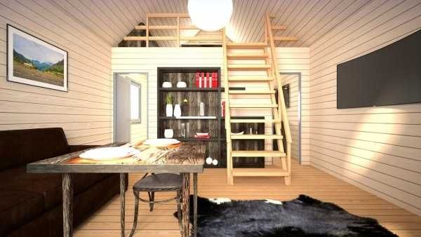 Domek drewniany całoroczny letniskowy 5m x 5m 20mm