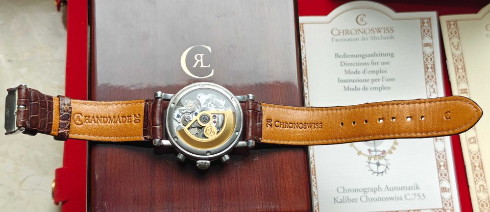 Zegarek Chronoswiss Kairos Automatic Chronograph Aligator Iwc Unikat