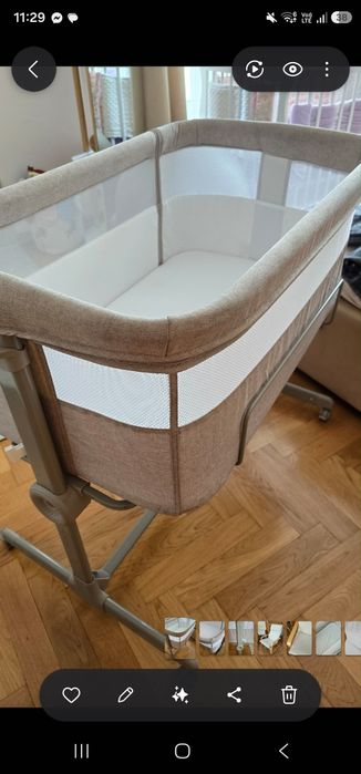 Łóżeczko 2w1 dostawka dla dziecka, niemowlaka