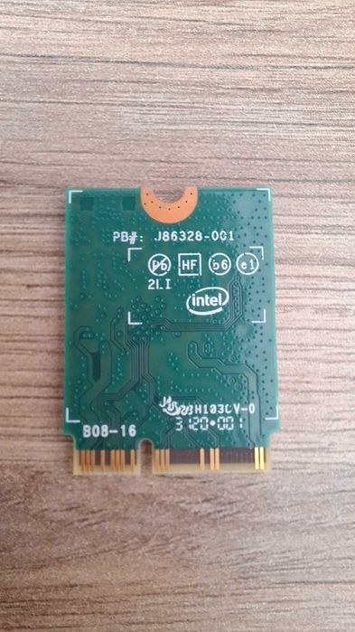 Karta sieciowa WIFI Intel AX201NGW + Pigtajle RPSMAK-IPX4-0.81 x2, 20cm