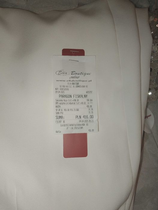 Sukienka Ella boutigue ecru 38