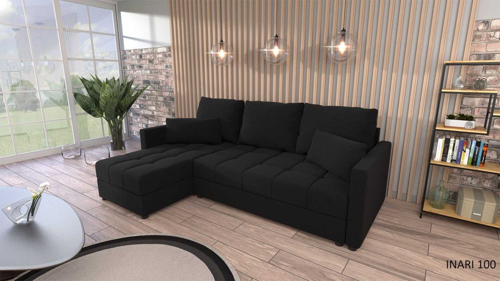 NOWY Narożnik Rogówka DOMINO L z funkcją spania PRODUKT OD PRODUCENTA