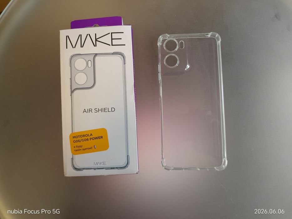 Захісний гелевий чохол Аіг Shield до телефону Мotorola Moto  G06