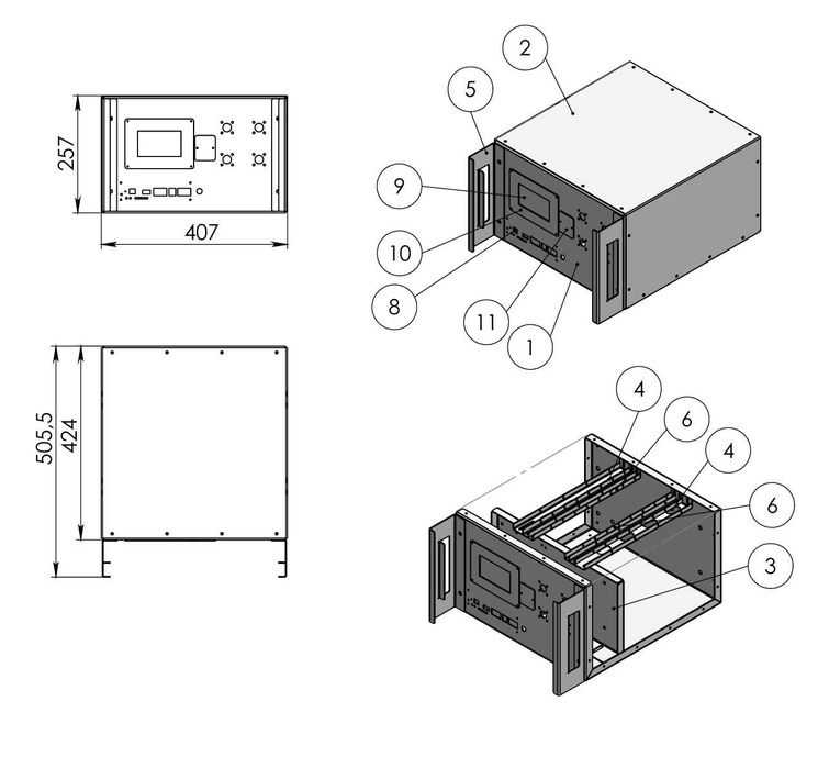 Корпус Ящик BOX для АКБ 48v 16s Lifepo4 LF230/MB30/MB31/280/305/314Ah