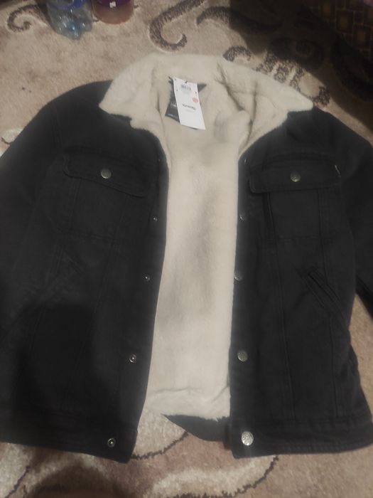 Куртка джинсова утеплена sinsay, чоловіча зимова куртка