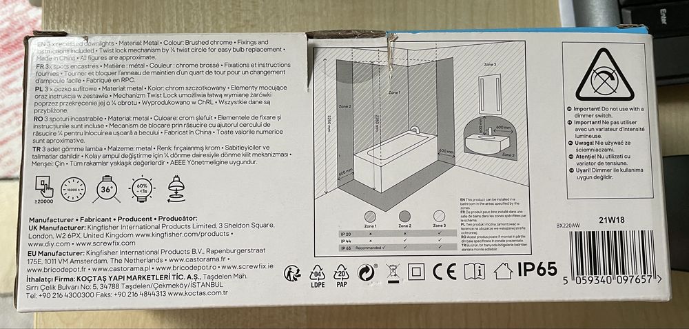 Halogen  oczko sufitowe   LED  3 szt /op