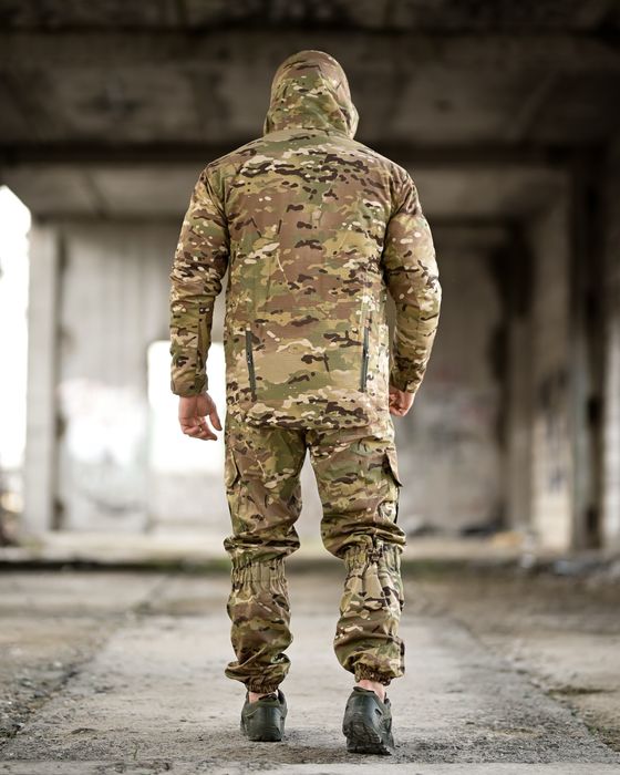 Зимовий тактичний костюм мультикам 7.62, військова зимова форма горка