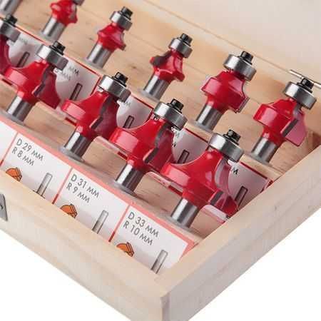 Набір фрез кальовочних, 12 шт. INTERTOOL HT-0077