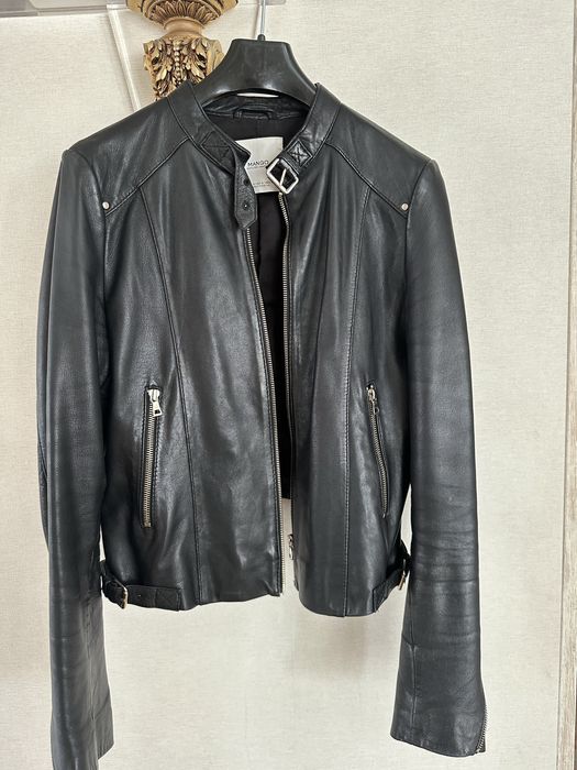 Натуральна шкіряна куртка Mango