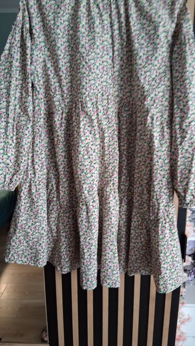 Sukienka kwiaty oversize M h&m