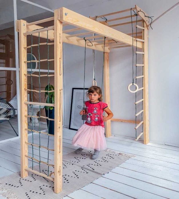 Шведская стенка детская 2в1 Сетка Рукоход Шведська стінка Трансформер