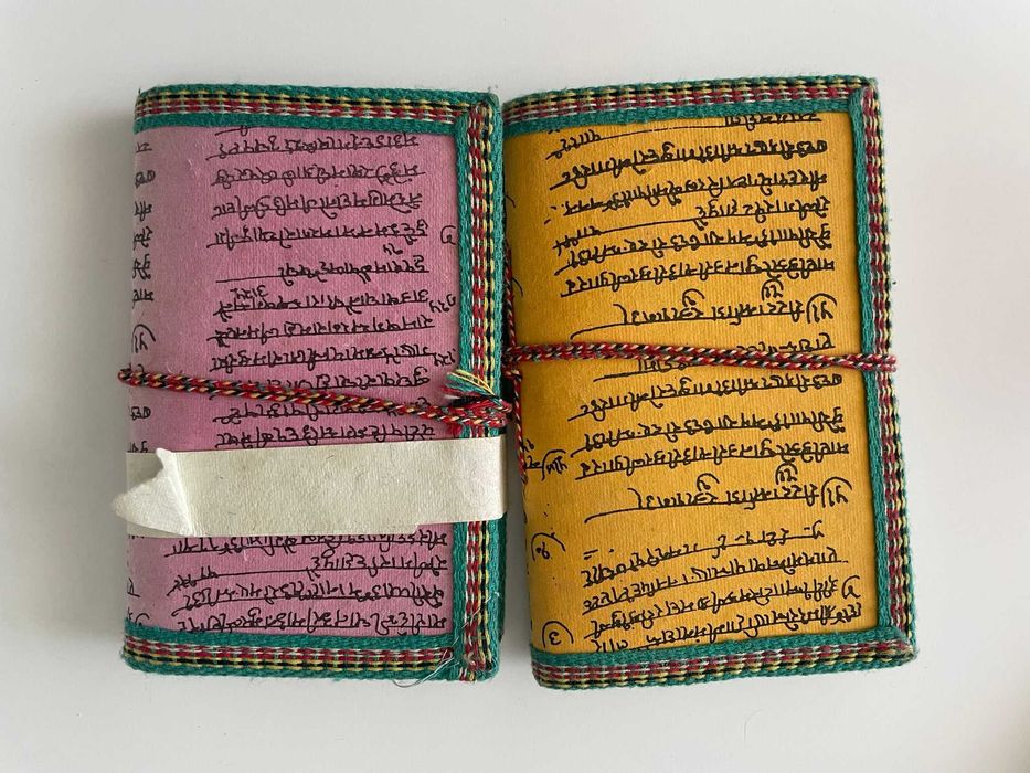 Cadernos de Notas Tecido da Índia -  tecido de Sari, paginas Khadda