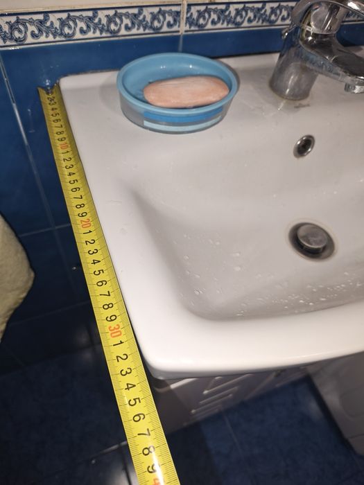 Тумба з умивальником, сііоном та краном Grohe