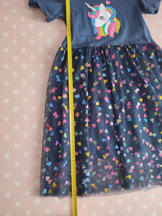 Vestido unicórnio com tule - 6/8 anos