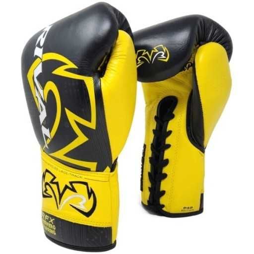 Rękawice RFX-Guerrero Sparring P4P Edition Black/Yellow Wiązane 16OZ