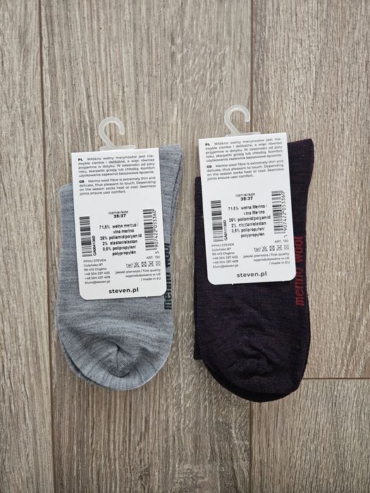 2x skarpetki wełniane merino wool damskie NOWE