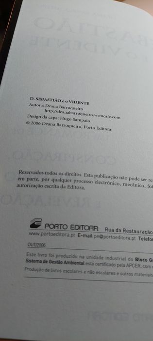 D. Sebastião e o Vidente - Deana Barroqueiro (Romance)