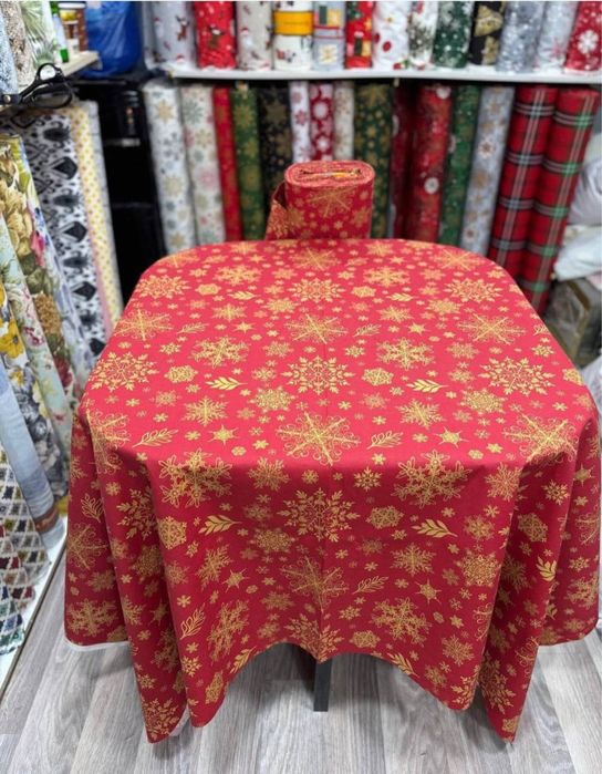 Розпродаж! Святкова тефлонова скатертина водонепроникна скатерть