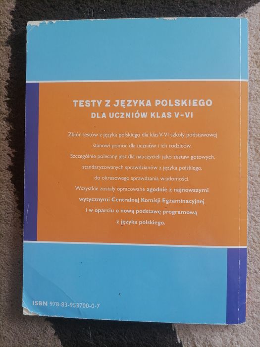 Testy z j.polskiego dla klasy V-VI