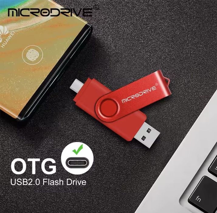 USB Флешка 2в1 128ГБ Type-C/USB для телефону, комп'ютера OTG Microdriv