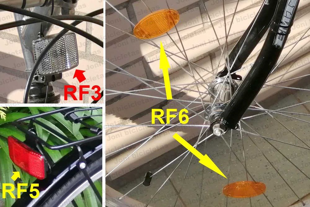 Reflectores de bicicleta clássica, pasteleira, montanha, criança