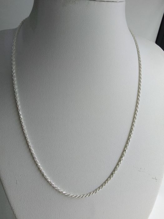 Srebrny łańcuszek kordel srebro 925 długość 45 cm 376