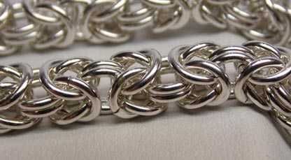 Srebrny łańcuszek królewski splot 41 cm. 6 mm.