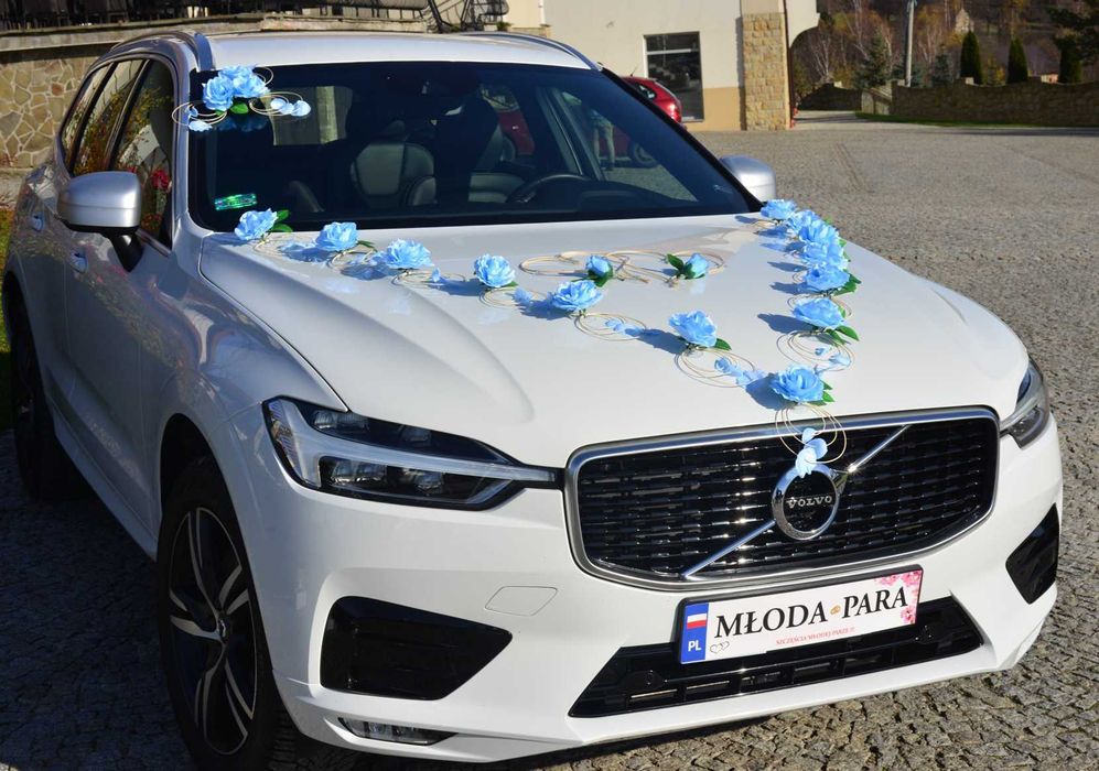 ŚLUBNY stroik na samochód auto do ślubu.ŁATWY MONTAŻ na przyssawce 312