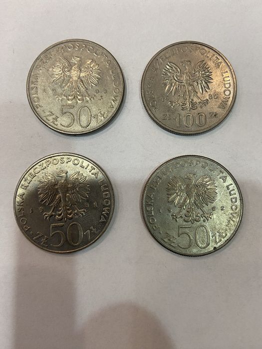 Monety kolekcjonerskie Poczet Królów Polskich 4 szt