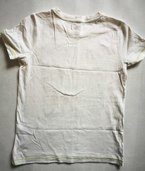 Biały T-shirt chłopięcy, F&F, 6-7 lat, 122 cm,