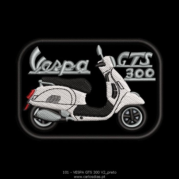 Vespa em bordado