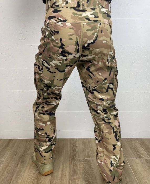 Зимние штаны soft shell multicam