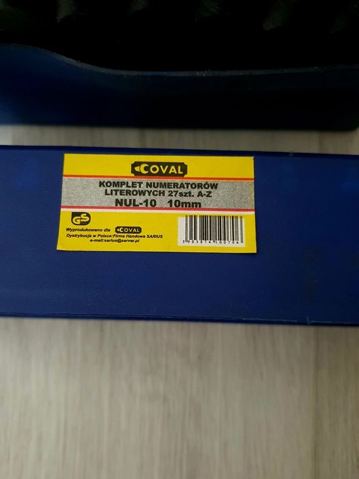 Numerator znacznik 10 mm litery Coval