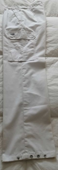 calças trabalho brancas sarja industrial
